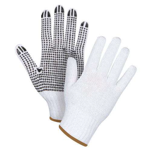 Dotted String Knit Gloves, Poly/Cotton, Single Sided, 7 Gauge, Large SPOC Demo