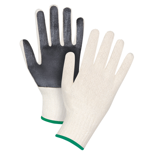 Gants en tricot &agrave; paume enduite, Poly/coton, Un c&ocirc;t&eacute;, Calibre 7, Moyen SPOC Demo