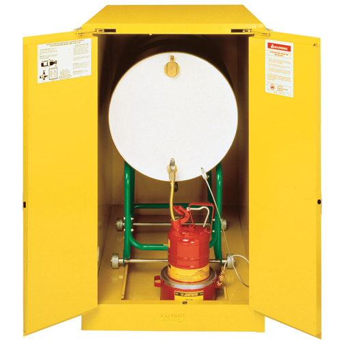Sure-Grip&reg; EX Horizontal Drum Storage Cabinets, 55 US gal. Cap., Yellow SPOC Demo