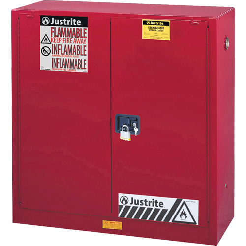 Armoire de s&eacute;curit&eacute; pour la peinture et les encres combustibles EX Sure-Grip, 40 gal., 3 tablettes SPOC Demo