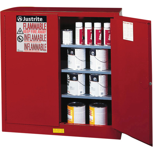 Armoire de s&eacute;curit&eacute; pour la peinture et les encres combustibles EX Sure-Grip, 40 gal., 3 tablettes SPOC Demo