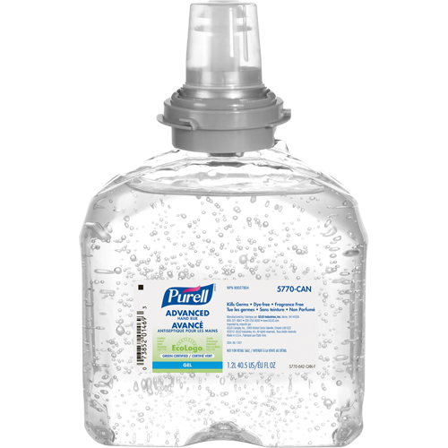 TFX Advanced Hand Sanitizer, 1200 ml, Cartridge Refill, 70% Alcohol SPOC Demo