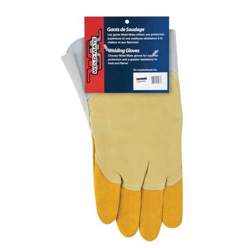 Gants de soudage pour pipelinier, Cuir de vache refendu, Taille Grand SPOC Demo