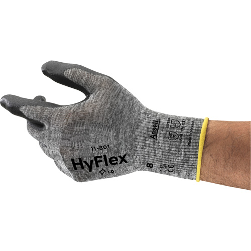 Hyflex&reg; 11-801 Gloves, 7/Small, Foam Nitrile Coating, 15 Gauge, Nylon Shell SPOC Demo