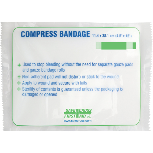 Large Compress Bandage, 15" L x 4-1/2" W SPOC Demo
