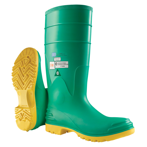 Hazmax&reg; 16" Kneeboot, PVC, Steel Toe, Size 6, Puncture Resistant Sole SPOC Demo