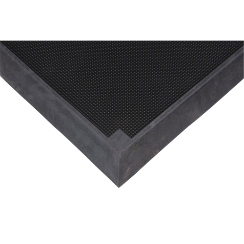 Foot Sanitizing Matting, Rubber, 2-2/3' W x 3-1/4' L x 2-1/2" Thick, Black SPOC Demo