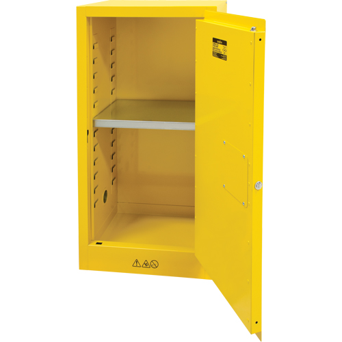 Armoire pour produits inflammables, 16 gal., 1 Porte(s), 23" La x 44" h x 18" p SPOC Demo