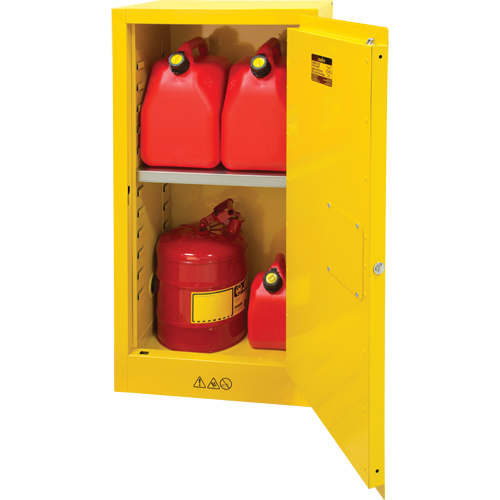 Armoire pour produits inflammables, 16 gal., 1 Porte(s), 23" La x 44" h x 18" p SPOC Demo