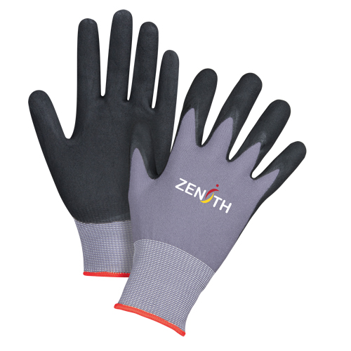 ZX-1 Premium Touchscreen Compatible Gloves, 6/X-Small, Foam Nitrile Coating, 15 Gauge, Nylon Shell SPOC Demo