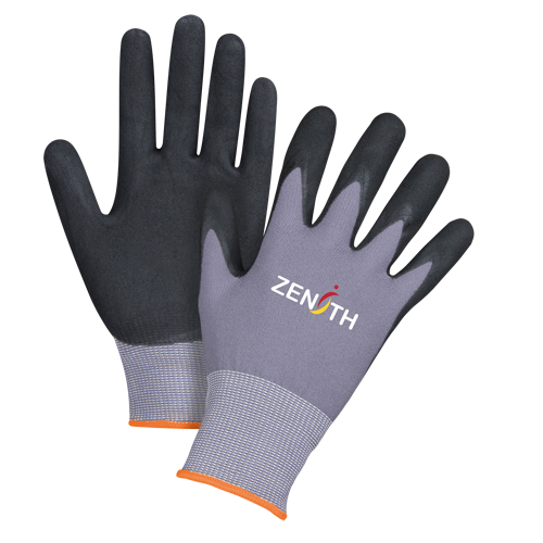Gants ZX-1 de premi&egrave;re qualit&eacute; compatibles avec les &eacute;crans tactiles, 7/Petit, R&ecirc;vetement Nitrile/Mousse de nitrile, Calibre 15, Enveloppe en Nylon SPOC Demo