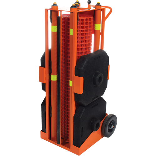 Portable Safety Zone, 100' L, Steel, Orange SPOC Demo