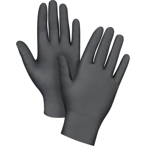 Medical Grade Disposable Gloves, Small, Nitrile, 6-mil, Powder-Free, Black, Class 2 SPOC Demo