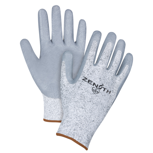 Seamless Stretch Cut-Resistant Gloves, Size Large/9, 13 Gauge, Nitrile Coated, HPPE Shell, ANSI/ISEA 105 Level 2/EN 388 Level 3 SPOC Demo