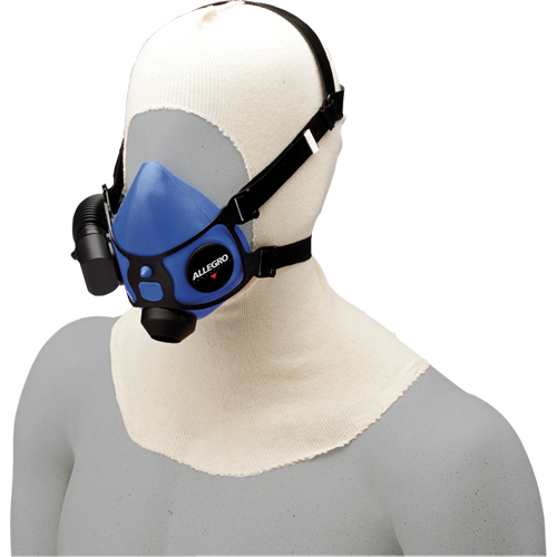 ALLEGRO INDUSTRIES Spray Sock Head Cover, Cotton, White SPOC Demo