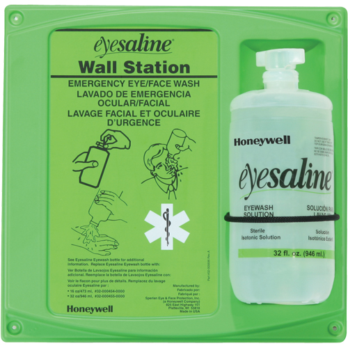 Support mural pour solution saline de douche oculaire, Simple SPOC Demo