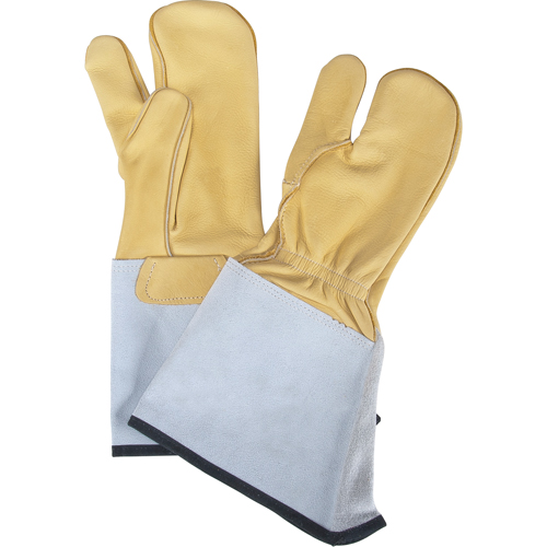 3-Finger Gloves, Medium, Grain Cowhide Palm SPOC Demo