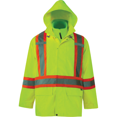 Journeyman 3-in-1 Safety Jackets, Polyester, High Visibility Lime-Yellow, Small SPOC Demo