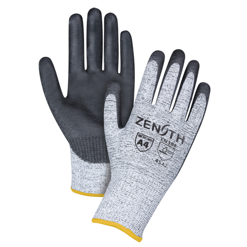 Gants &eacute;lastiques sans coutures r&eacute;sistants &agrave; la coupe, Taille 2T-Grand/11, Calibre 13, Rev&ecirc;tement Polyur&eacute;thane, Enveloppe en PEHP, ANSI/ISEA 105 niveau 4/EN 388 niveau 5 SPOC Demo
