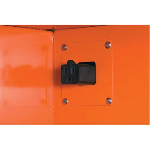 Emergency Preparedness Storage Cabinets, Steel, 4 Shelves, 65" H x 43" W x 18" D, Orange SPOC Demo
