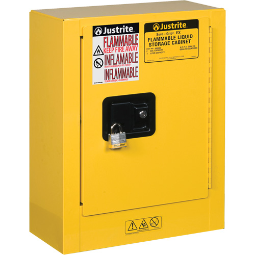 Sure-Grip&reg; EX Mini Flammable Safety Cabinet, 2 Gal., 1 Door, 17" W x 22" H x 8" D SPOC Demo