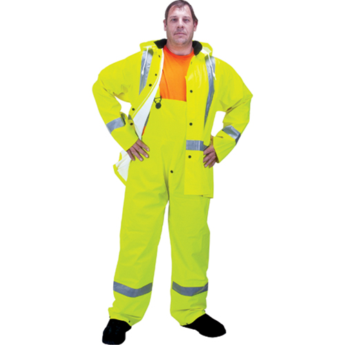 RZ900 Premium Traffic Rain Suit, Polyester/PVC, Medium, Lime-Yellow SPOC Demo