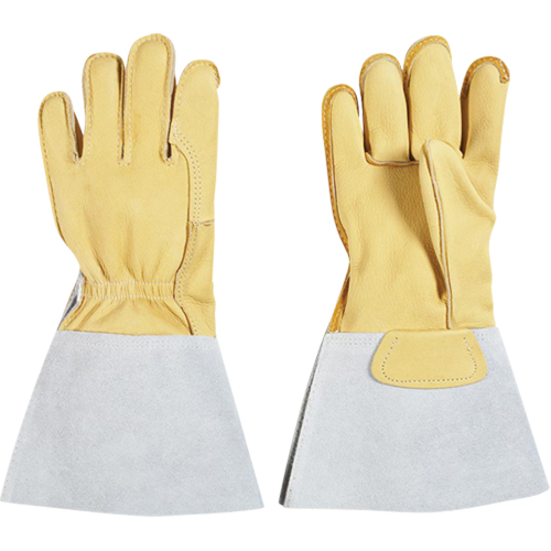 Lineman's Glove, Large, Grain Cowhide Palm, Cotton Inner Lining SPOC Demo