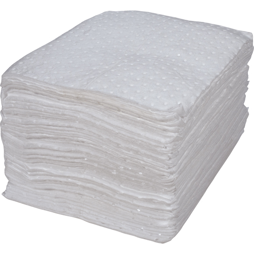 Premium Bonded Sorbent Pads, Oil Only, 15" x 17", 25 gal. Absorbancy SPOC Demo