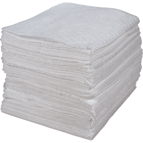 Premium Bonded Sorbent Pads, Oil Only, 15" x 17", 30 gal. Absorbancy SPOC Demo