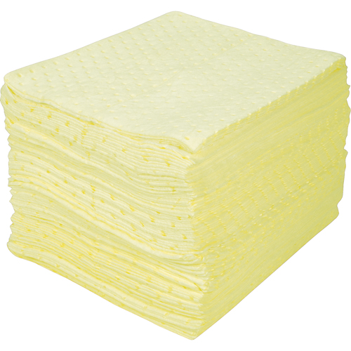 Feuilles absorbantes li&eacute;es de premi&egrave;re qualit&eacute;, Mati&egrave;res dangereuses, 15" x 18", 30 gal. d'absorption SPOC Demo
