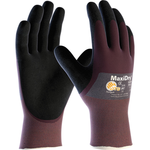 MaxiDry&reg; Gloves, Medium, Foam Nitrile Coating, 18 Gauge, Nylon Shell SPOC Demo