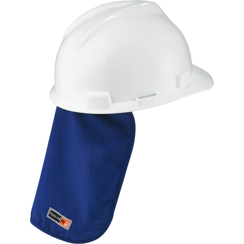 Tampon et voile pour le cou refroidissants et ignifug&eacute;s pour casque de s&eacute;curit&eacute; Chill-Its 6717FR, Bleu SPOC Demo