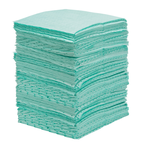 Premium Bonded Sorbent Pads, Hazmat, 15" x 18", 30 gal. Absorbancy SPOC Demo