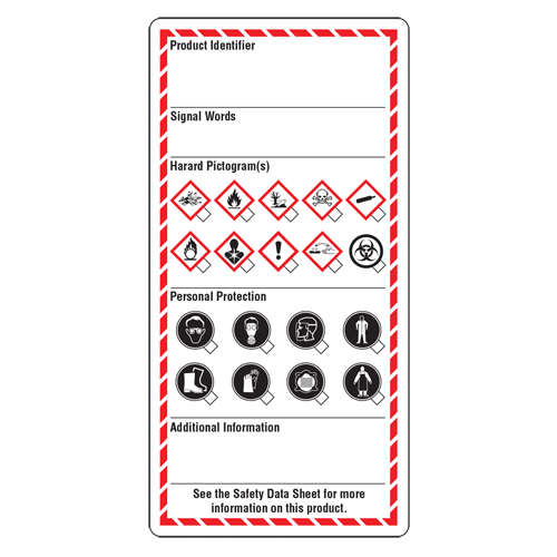 Workplace Labels, Cardstock, 3" W x 6" H, English SPOC Demo