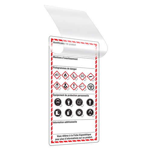 Self-Laminating Workplace Tags, Cardstock, 3" W x 6" H, French SPOC Demo