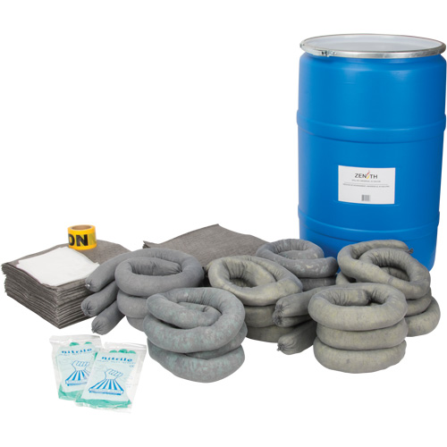Trousse de lutte contre les d&eacute;versements, Universel, Baril, Absorbance de 55 gal. US SPOC Demo