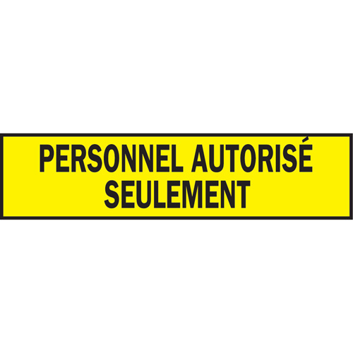Ruban de signalisation pour barricade, Français, 3" la x 200' lo, 3,5 mils, Noir sur jaune SPOC Demo