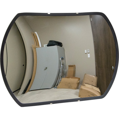 Miroir convexe rectangulaire/rond avec support, 12" h x 18" la, Int&eacute;rieur/Ext&eacute;rieur SPOC Demo