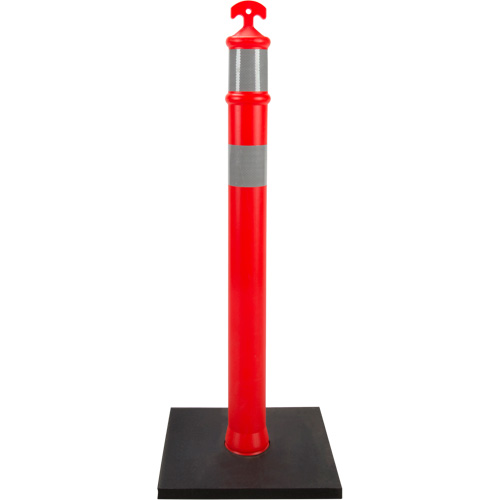 Poteau d&eacute;lin&eacute;ateur haute visibilit&eacute;, 42" h, Orange SPOC Demo