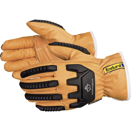 Gants de conducteur antichocs Endura, T-petit, Paume en Cuir fleur de ch&egrave;vre, Thinsulate SPOC Demo