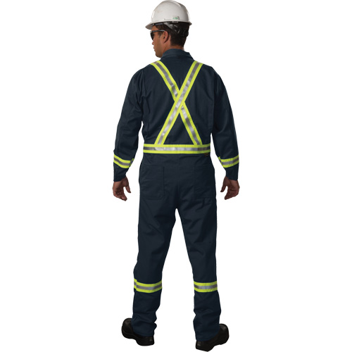 Combinaison non doubl&eacute;e Westex UltraSoft, Taille Grand (grande taille), Bleu marine, 12,4 cal/cm2 SPOC Demo