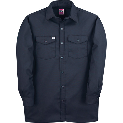 Chemise de travail &agrave; manches longues en tissu crois&eacute;, Hommes, Moyen (grande taille), Bleu marine SPOC Demo