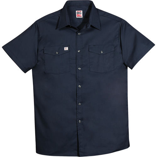 Chemise de travail &agrave; manches courtes en tissu crois&eacute;, Hommes, 4T-Grand, Bleu marine SPOC Demo