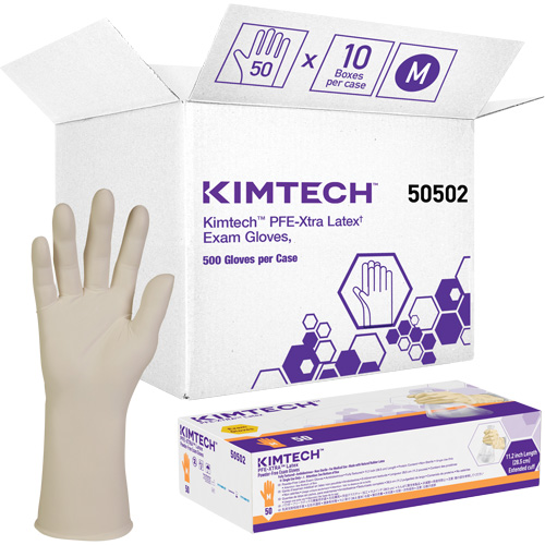 Kimtech XTRA-PFE Medical Gloves, Medium, Latex, 6-mil, Powder-Free, White, Class 2 SPOC Demo