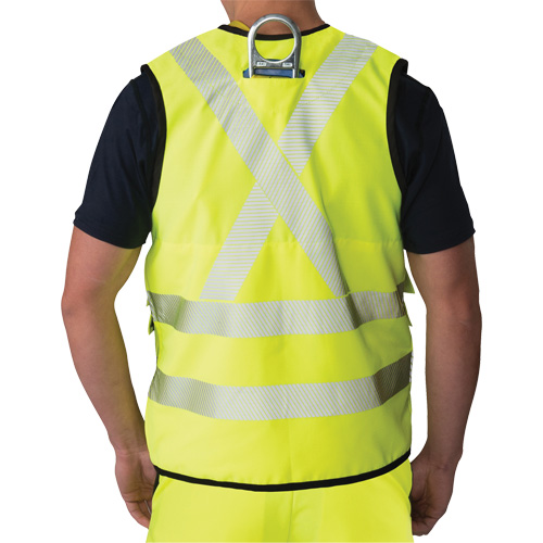 Ripstop Surveyor's Vest, High Visibility Lime-Yellow, Small, Polyester SPOC Demo