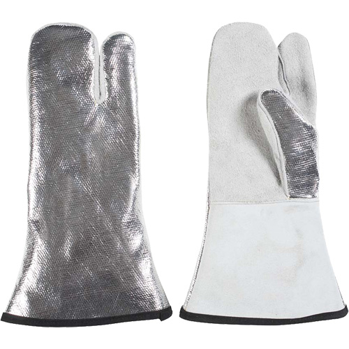 One Finger Heat Resistant Mitt, Aluminized/Kevlar&reg;/Leather, One Size, Protects Up To 650°F (343°C) SPOC Demo