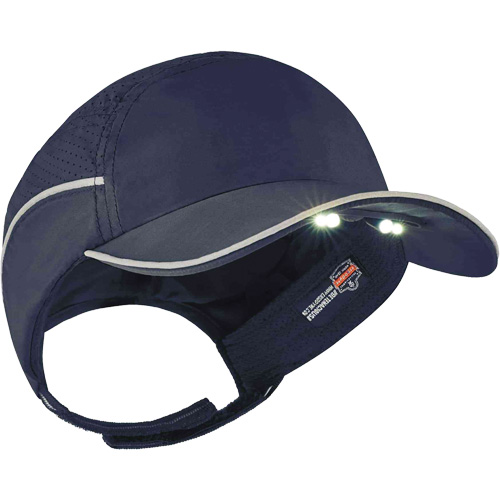 Casque antichocs l&eacute;ger avec lampe DEL 8965 Skullerz, Bleu marin SPOC Demo