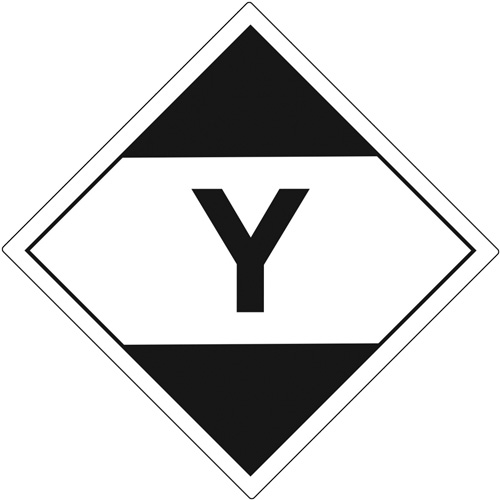 "Y" Limited Quantity Air Shipping Labels, 4" L x 4" W, Black on White SPOC Demo