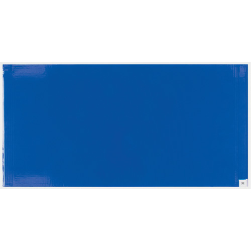 Ensemble de cadre et tapis pelables de salle blanche, &eacute;paisseur 1,57 mils, 18" la, 3' lo x Bleu SPOC Demo