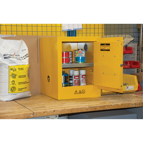 Armoire pour produits inflammables, 4 gal., 1 Porte(s), 17" La x 22" h x 18" p SPOC Demo